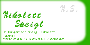 nikolett speigl business card